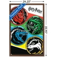 thumbnail image 3 of The Wizarding World: Harry Potter - Color Crests Wall Poster, 22.375" x 34", Framed, 3 of 3