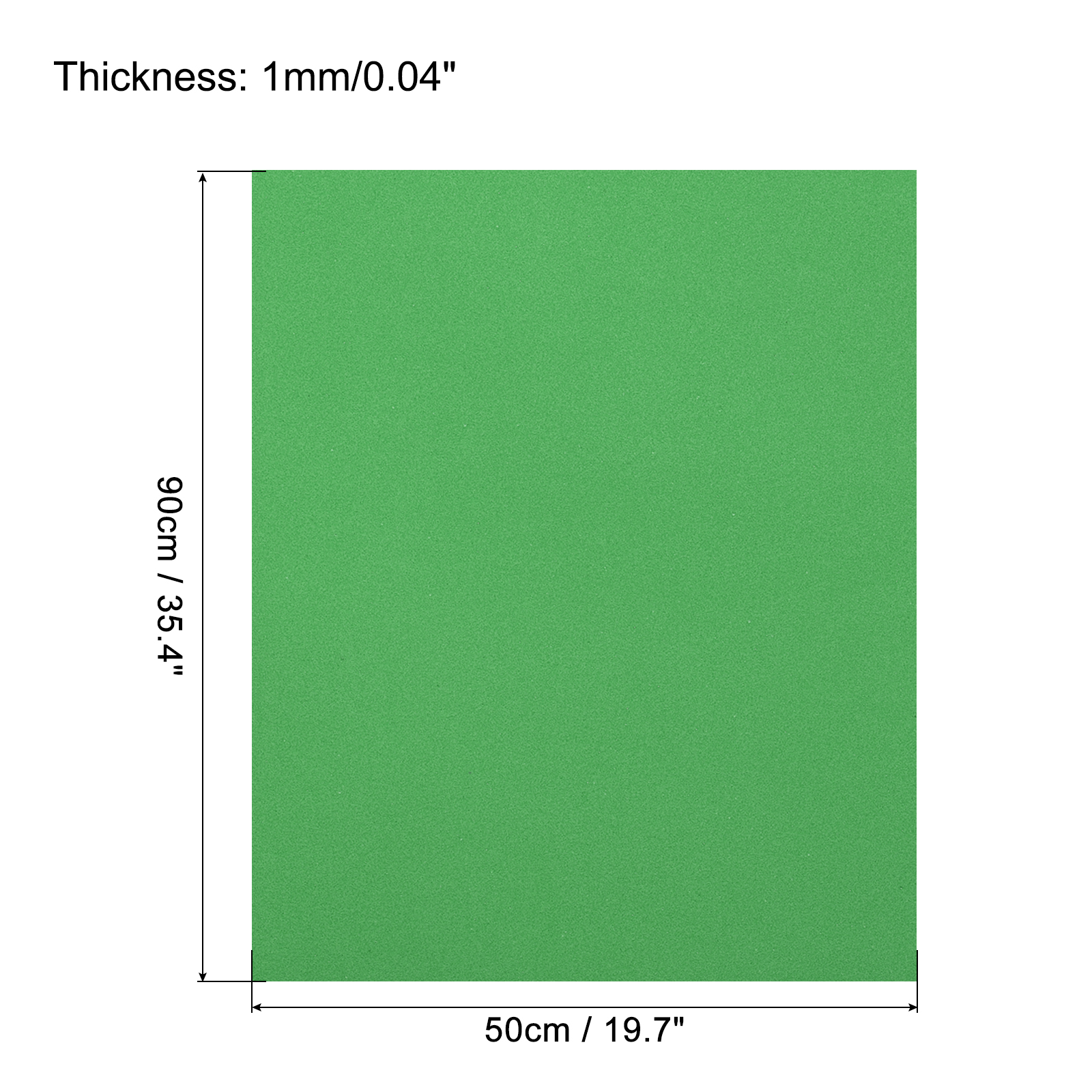 EVA Foam Sheets Grass Green 19.7 Inch x 35.4 Inch 1mm Thick Crafts Foam Pack of 5