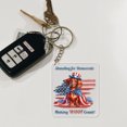 thumbnail image 4 of Democratic Dachshund Making Woof Count Election 2024 Acrylic Keychain Wiener Dog Lover Gifts Idea Collar Charm Tag Keyring - 01001, 4 of 5