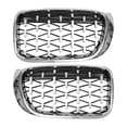 thumbnail image 1 of No.51117338571/51117338572 Parachoques delantera rejilla para BMW X3 14-17 Izquierda Derecha 1 Par tono plateado, 1 of 6
