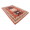 thumbnail image 3 of Unique Loom Taftan Collection Geometric Tribal Area Rug, 6 x 9 Feet, Terracotta/Ivory, 3 of 5