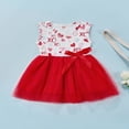 thumbnail image 2 of EIMELI Robe de la Saint-Valentin pour Filles Sans Manches à Col Rond, Imprimé de Cœurs, Robe Patchwork en Tulle, 2 of 7
