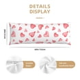 thumbnail image 2 of Naloa Hearts Super Soft 20x60 Body Pillow Case,Long Side Hidden Zipper（PILLOWS ARE NOT INCLUDED）, 2 of 6
