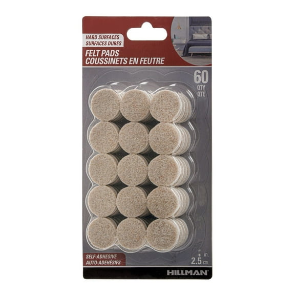 TAMPONS EN FEUTRE 1 "ROND D'AVOINE 60PC