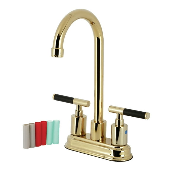 Kingston Brass KB8492CKL Kaiser Bar Faucet, Polished Brass