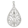 thumbnail image 1 of Sterling Silver Polished Diamond-cut Pendant, 1 of 2