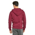 thumbnail image 4 of Men's Heavyweight Fleece Active Casual Cotton Long Sleeve Full-Zip Hoodie, Burgundy L, 1 Pack, 4 of 4