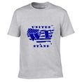 thumbnail image 3 of The Season Essentials All States Collection “United We Stand” 100% Cotton Unisex T-shirt Graphic Tee, Grey/Navy, X-Large, 3 of 11
