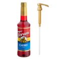 thumbnail image 1 of Torani Cherry Flavoring Syrup, Bright & Tart Summer Fruit Glaze, 750 mL (25.4 oz) Shatter-Resistant Plastic Bottle + Bonus Precision Squeeze Pump, 1 of 3