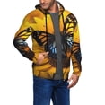 thumbnail image 2 of Kdxio Butterfly On Sunflower Print Men Hoodies Casual Hoodies for Men with Zip Pockets Full Zip Long Sleeve Sweatshirt Sports Hooded Jacket-3X-Large, 2 of 5