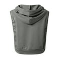 thumbnail image 7 of FASHOFT Women's Sleeveless Hoodies for Workout Athletic Running Sweatshirt Basic Solid Vest Hoodie with Pockets GY2 M, 7 of 7