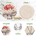thumbnail image 4 of Haosy Set of 6 Drink Woven Coaster with Holder Heat Resistant Non-Slip Bar Coasters 4 Inches Dogs Heart-shaped Balloons, 4 of 7