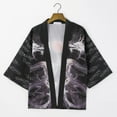 thumbnail image 2 of Fashion Men'S Kimono Cardigan Oversize Shirts Popular Pattern Printed Shirt Taoist Gown Top, 2 of 8