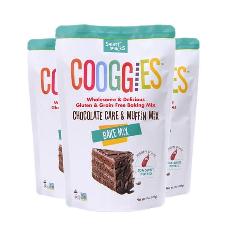 (6 Pack) Cooggies Gluten Free Grain Free Chocolate Cake & Muffin Mix, 19