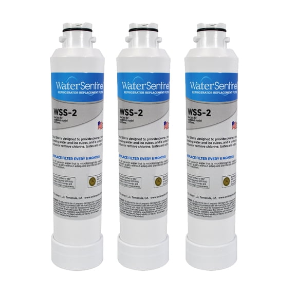 WaterSentinel WSS-2 Refrigerator Replacement Filter: Fits Samsung HAFCIN Filters (3-Pack),Blue