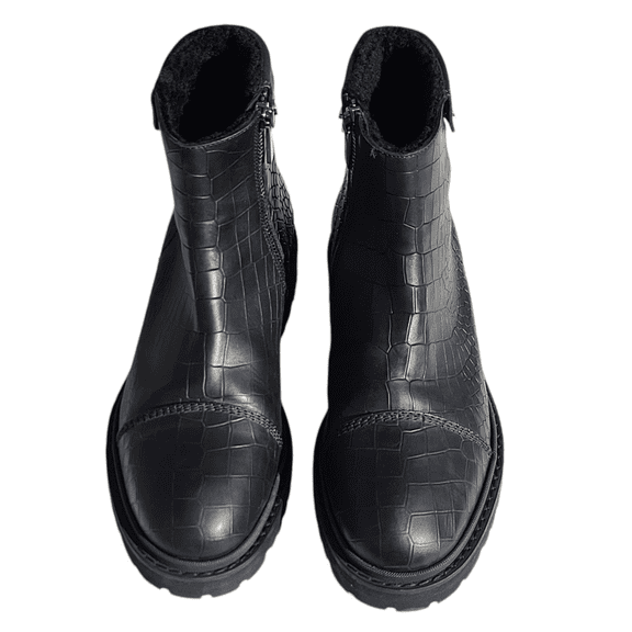 Jimmy Choo Men's Black Leather boots with Shearling Size 43 IT / 10 US