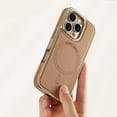 thumbnail image 5 of Luxury Business Plating Frame Leather Magnetic Back Case for iPhone 16 15 Pro Max for magsafe Wireless Charge Shockproof Cover (White,For iPhone 16Pro Max), 5 of 7