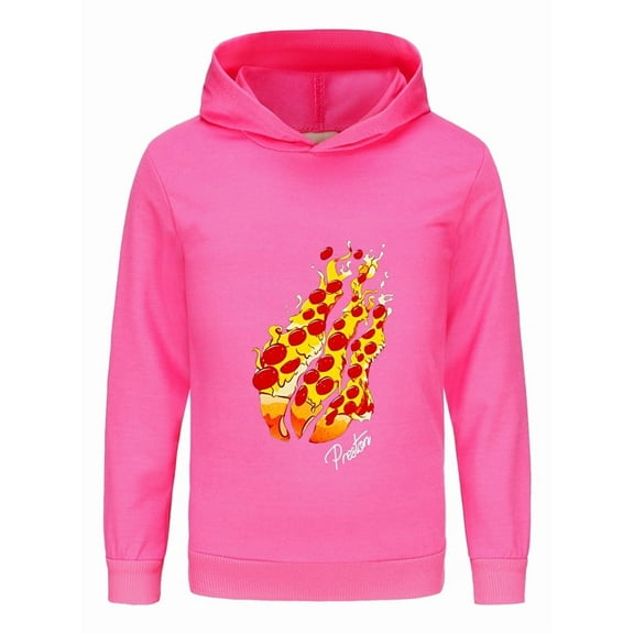 Youth Flame Graphic Kids Hoodie Sweatshirt with Fire Print Inspired by Preston Playz – Boys Girls Pullover