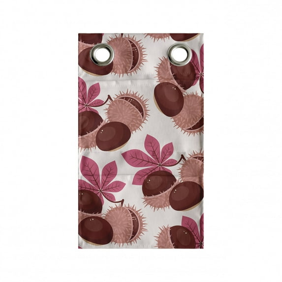 Exotic Hanging Pocket Organizer, Chestnut Autumn Fall Leaves Pastel Season Branches Botanical, Printed Polyester Storage Bag with Pockets, 9" x 27", Pink Redbrown and Blush