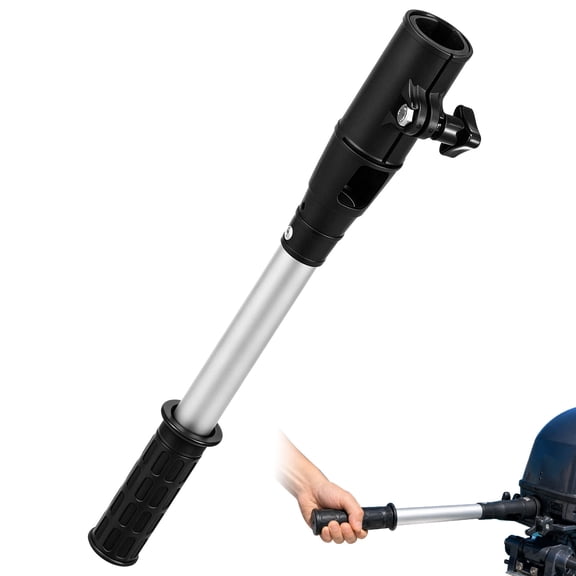 Tiller Extension Handle 18.1 Inch Adjustable Outboard Steering Extension Handle Aluminum Alloy Fit 35-40mm Tiller Marine Boat Motor Control Extension