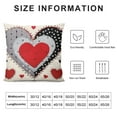 thumbnail image 5 of JEUXUS  Valentine's Day Pillow Covers , Valentines Polka Dots Red Hearts Love Decorative Pillowcases for Home Sofa Couch Cushion Decoration, 5 of 5