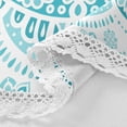 thumbnail image 3 of SKYSONIC White Turquoise Mandala Tablecloth Ornament Flower Round Tablecloths Polyester Tablecover Cloths Washable Tabletop Runner Kitchen Party Picnic Dining Home Decor 60inch, 3 of 7