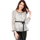 thumbnail image 3 of Blusas Top Peplum De Encaje Semitransparente Allegra K Blanco 3XL, 3 of 6