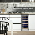 thumbnail image 3 of Costway 30-Bottle Freestanding Wine Cooler 15''Dual Zones Wine Cellar w/ Temp Memory, 3 of 11