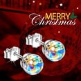 thumbnail image 2 of AOOOWER Ball Shape for Rhinestone Stud Earrings Colorful Stud Earring Exquisite Jewelry, 2 of 10