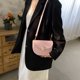 thumbnail image 5 of Bolso de citas casual bolso de hombro de color de contraste de moda bolso bandolera de cuero de PU rosa, 5 of 5