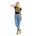 thumbnail image 2 of Ragstock Mushroom Check Crop Tee, 2 of 4