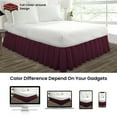 thumbnail image 4 of HNB Store Ruffled Bed Skirt Easy Fit 21" inch Drop | Microfiber Made | Decorative Short King Size Bedskirt | Wine, 4 of 7