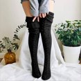 thumbnail image 2 of Calcetines Hasta la Rodilla Mujer Térmicos Invierno Calcetines Altos de Muslo Calcetines Extra Largos Casual de Punto Medias de Botas Largas para Niña Calcetines Navideños, 2 of 5