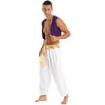 thumbnail image 3 of iiniim Costume de Cosplay pour Homme Arabian Prince Adulte Uniforme de Jeu de Rôle Persan Tenues de Fête d'Halloween Or TG, 3 of 6