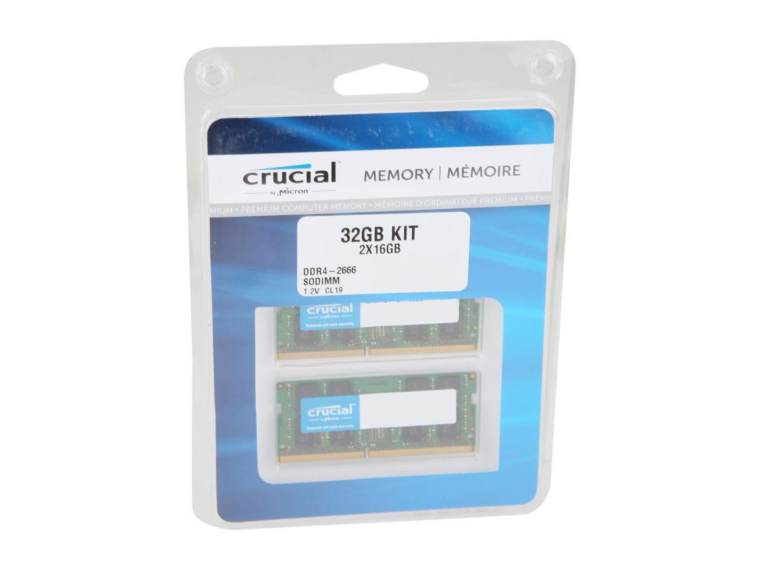 Crucial 32GB (2 x 16GB) DDR4 SDRAM Memory Kit - Walmart.com