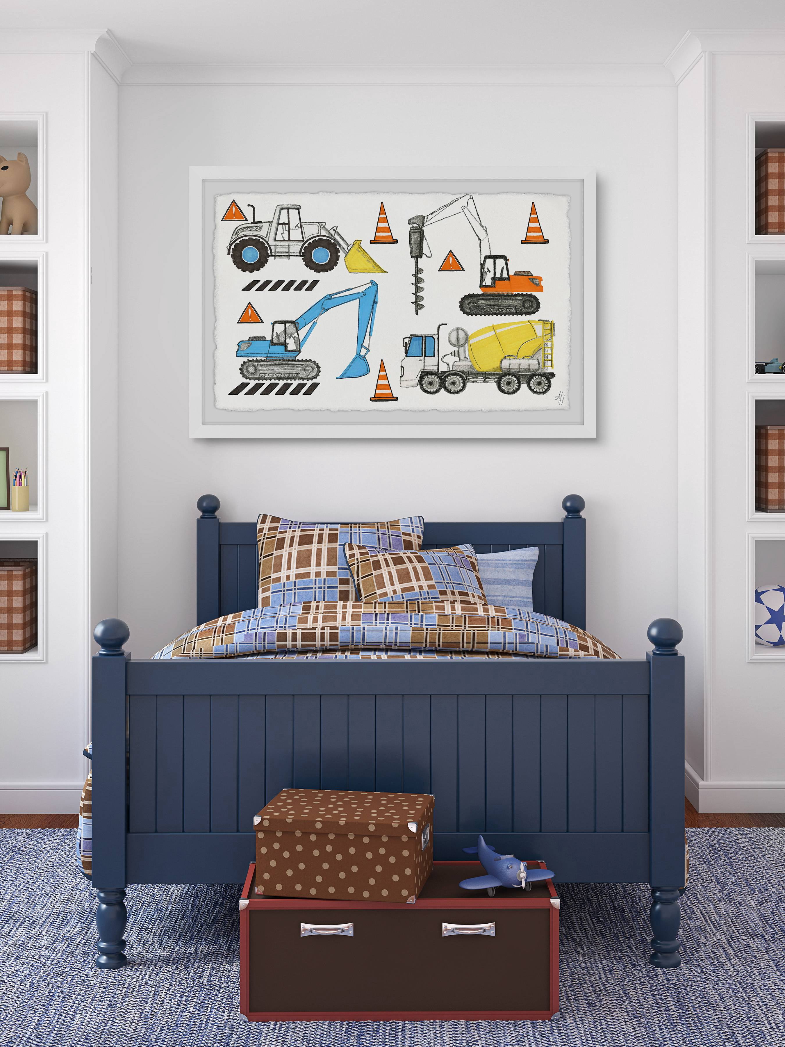 Marmont Hill The Big Trucks Framed Wall Art