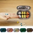 thumbnail image 1 of Boîte de Rangement Portable pour Pilules / 6 Compartiments Hermétiques avec Couvercle Transparent / Mini Boîte à Vitamines de Voyage 1 Pce 3.94x2.76x0.94 Po Disponible en Bleu Blanc Vert Rose, 1 of 6