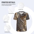 thumbnail image 3 of Lsque Golden White Tiger Pattern Mens Polo Golf Shirts Funny Graphics Shorts Sleeve Button Shirts Baseball T-shirt-X-Large, 3 of 7