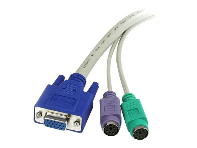 StarTech 10 ft Ultra-Thin USB VGA 2-in-1 KVM Cable SVUSBVGA10