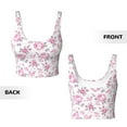 thumbnail image 6 of Uemuo Rose Flowers Pattern Women's Sports Bra - High Impact Support, Breathable, and Comfortable Athletic Bra for Running, Yoga, and Workouts, 6 of 9