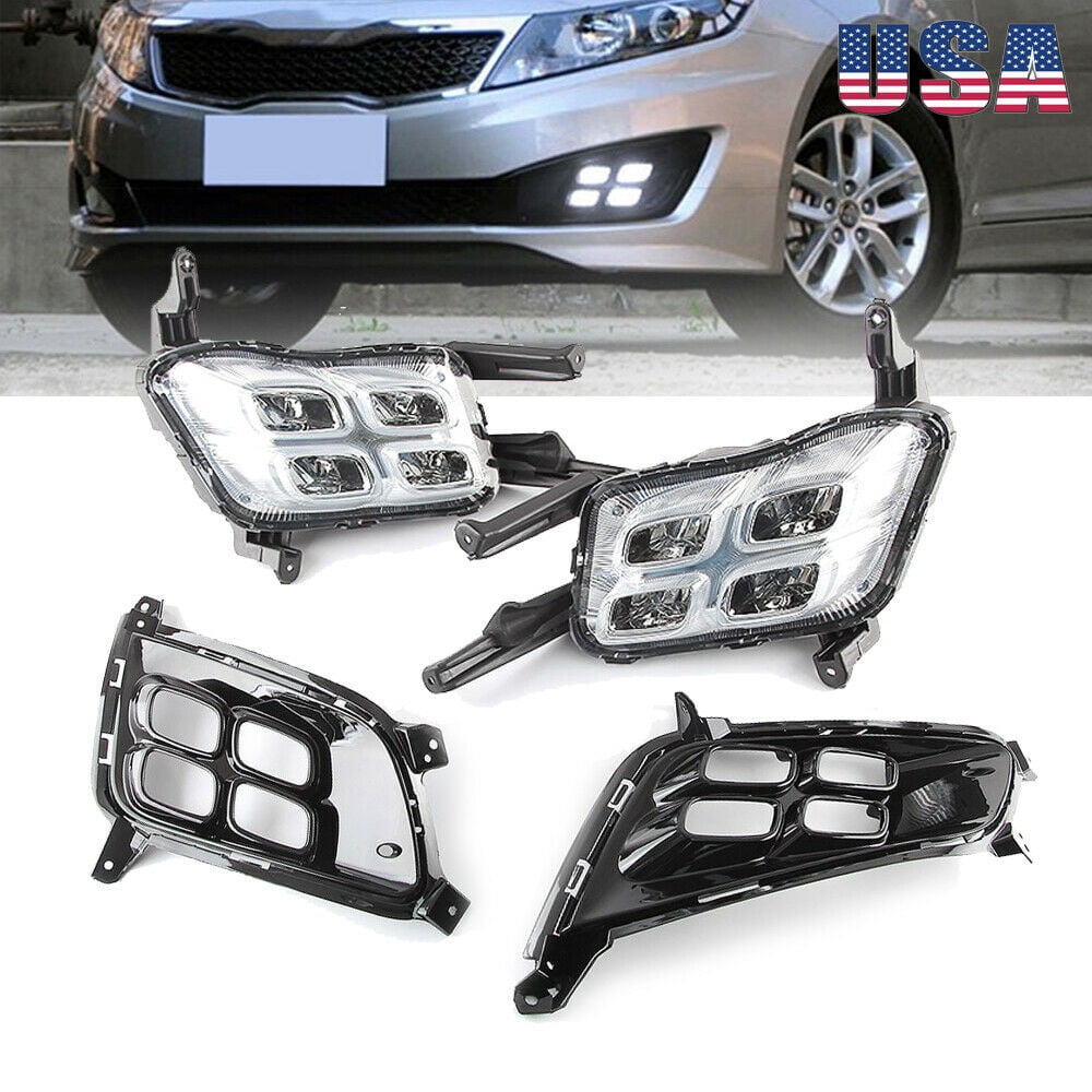 MZORANGE Pair Right Left LED DRL Daytime Running Light For Kia Optima
