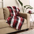 thumbnail image 3 of Multi-Color Cardinal Red Tri Color Check Cotton Throw 50x60, 3 of 3
