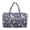 Cat Floral Print, variant on Large Floral Patchwork Quilted Duffle Bag for Women, Lightweight Weekender Overnight Travel Carry On Bag for Gym, Dance & Weekend Trips