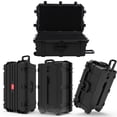 thumbnail image 6 of Waterproof Hard Case, 33 x 21 x 14 Inch, Equipment Case with Wheels/Customizable Foam/Retractable Handle for electronic, tool,cameras, Shockproof,Rolling Hard Case Inner 27.24"x15.6"x11.29", 6 of 10