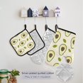 thumbnail image 5 of Cartoon Avocados Leaves Apron Set with Oven Mitts Pot Holders Set of 5 Kitchen Stuff Accessories, 5 of 6