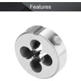 thumbnail image 3 of HUGFEGWE 12-24 UNC Round Die, Machine Thread Right Hand Threading Die, Alloy Tool Steel 2pcs CJB91-23392, 3 of 6