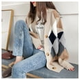 thumbnail image 4 of Suéter tipo cárdigan de hada de estilo coreano para mujer, suéter de punto grueso, holgado, estilo perezoso, con parte superior súper llamativa, 4 of 5