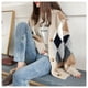 thumbnail image 4 of Suéter tipo cárdigan de hada de estilo coreano para mujer, suéter de punto grueso, holgado, estilo perezoso, con parte superior súper llamativa, 4 of 6