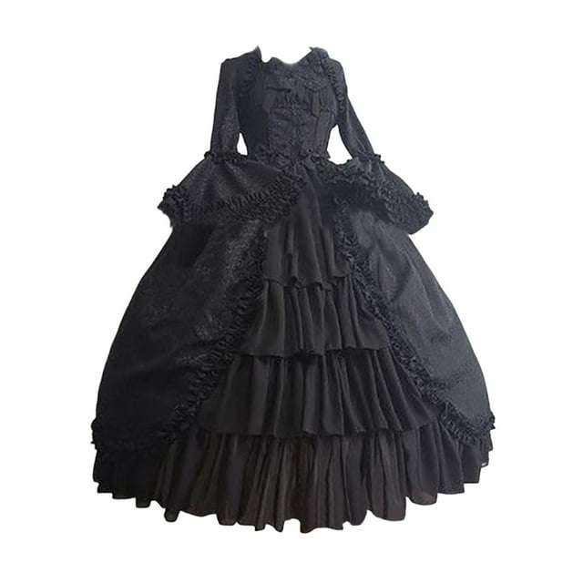 Yingyy Robe de Bal Médiévale Gothique pour Journées de Récréation, Balançoire et design pour Fille, Jeux Complets