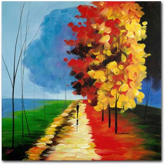 Trademark Fine Art "Walk in the Park" Canvas Art by Ricardo Tapia